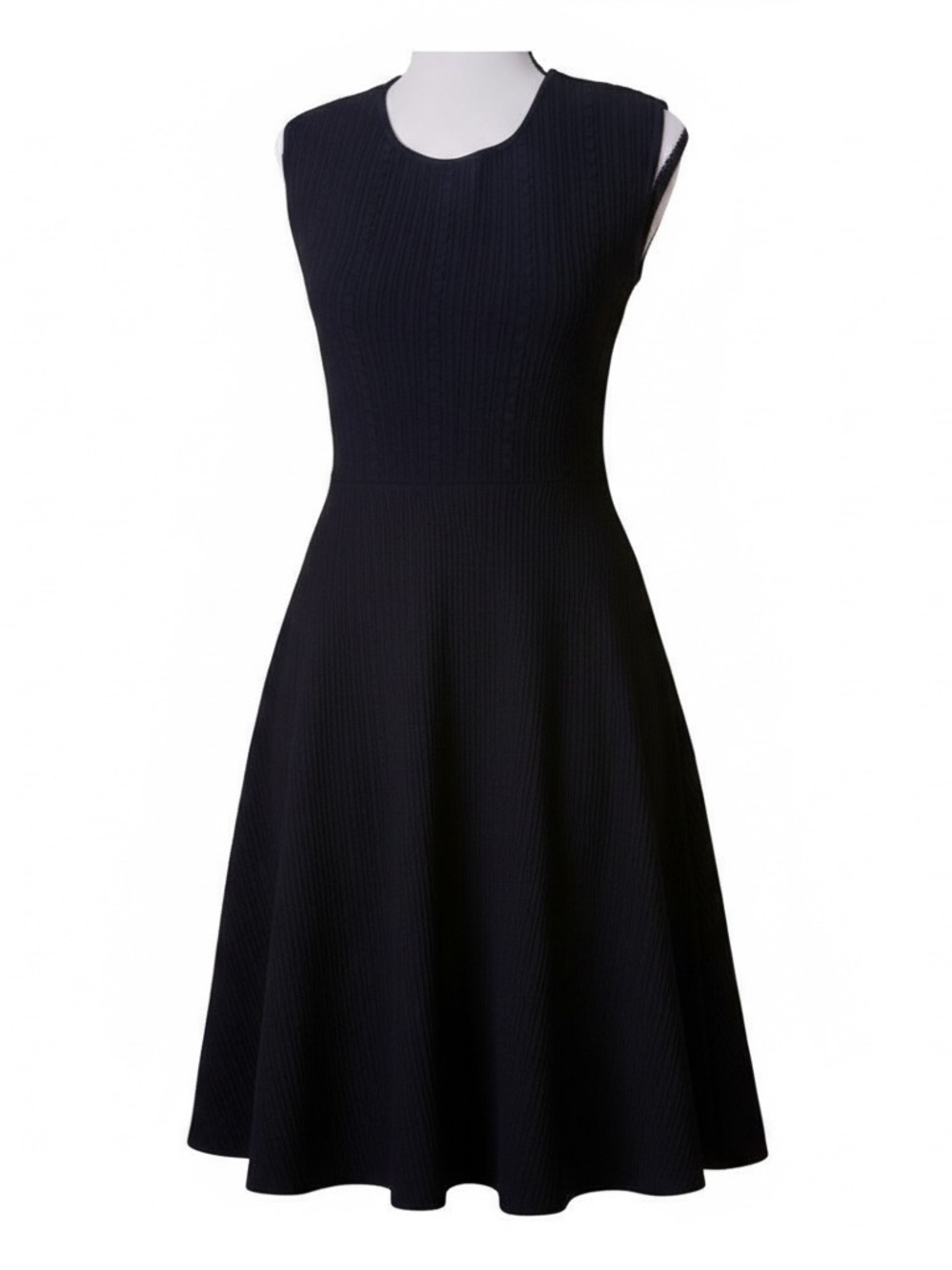 BCBG Maxazria Dyanne Black Fit & Flare Textured Dress Size S